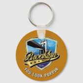 Brooklyn Shield en Swoosh Design Sleutelhanger (Achterkant)