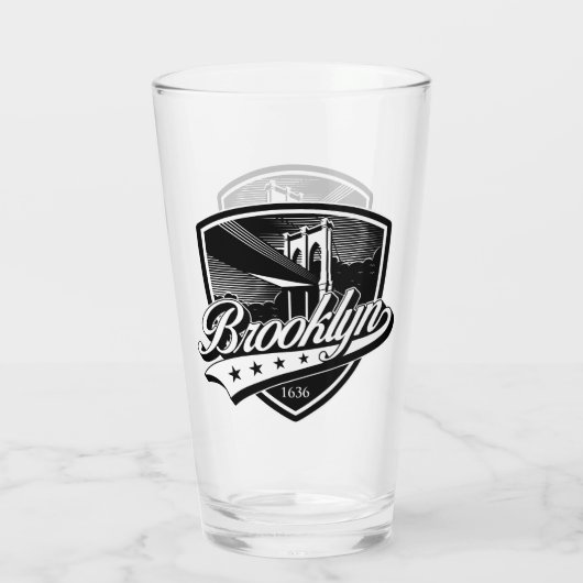 Brooklyn Shield met Swoosh Design Glas (Achterkant)