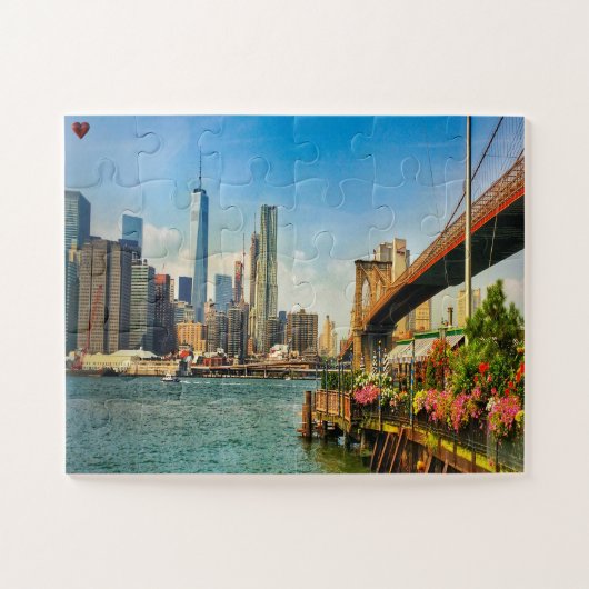 Brooklyn Silhouette New York Legpuzzel (Horizontaal)