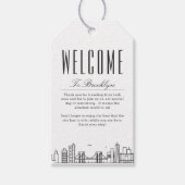 Brooklyn Silhouette | Welkomstbericht Cadeautags Cadeaulabel (Voorkant)