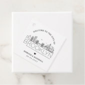Brooklyn Skyline | Bruiloft Welkom Favor Bedankjes Labels (In situ)