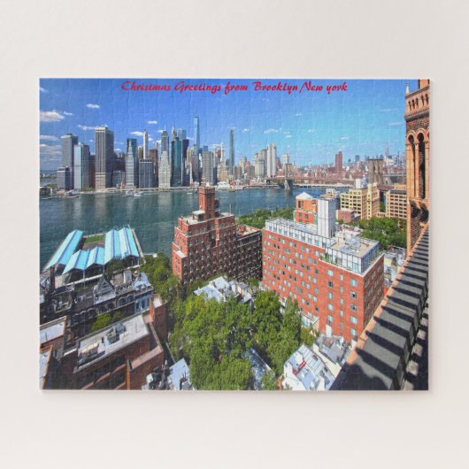 Brooklyn Skyline.Kerstgroetings Legpuzzel (Horizontaal)
