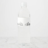 Brooklyn Skyline | Welkomstbericht Waterfles Etiket (Achterkant)