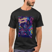 Brooklyn Sounds Boombox Bridge Kunst T-shirt (Voorkant)