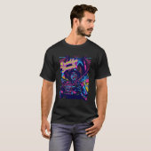 Brooklyn Sounds Boombox Bridge Kunst T-shirt (Voorkant volledig)