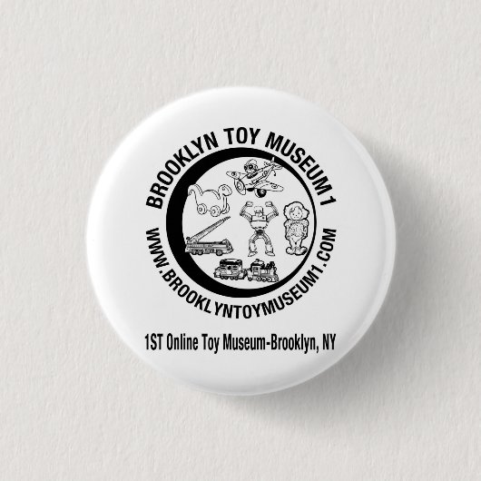BROOKLYN SPEELGOED MUSEUM 1 RONDE BUTTON 3,2 CM (Voorkant)