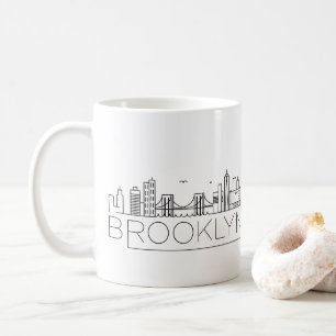 Brooklyn Stylized Skyline Coffee Mok