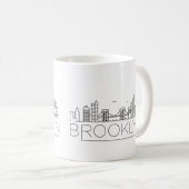 Brooklyn Stylized Skyline Coffee Mok (Voorkant rechts)