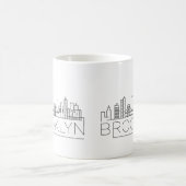 Brooklyn Stylized Skyline Coffee Mok (Center)