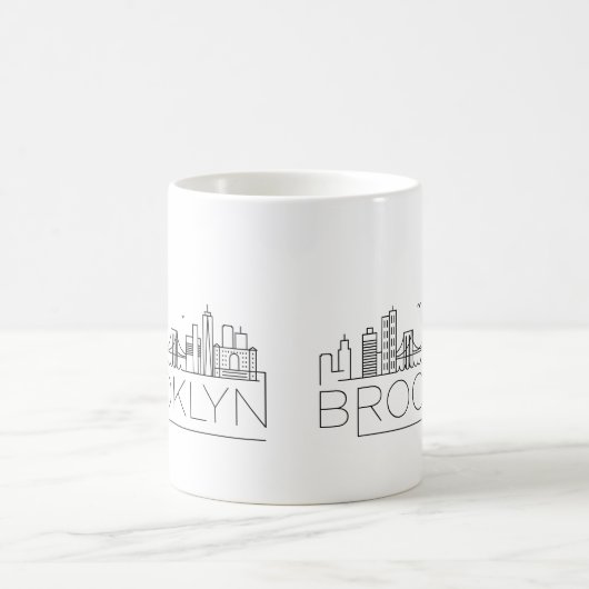 Brooklyn Stylized Skyline Coffee Mok (Center)