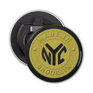 Brooklyn Subway Token Button Flesopener