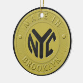 Brooklyn Subway Token Keramisch Ornament (Links)