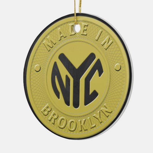 Brooklyn Subway Token Keramisch Ornament (Links)
