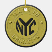Brooklyn Subway Token Keramisch Ornament (Achterkant)