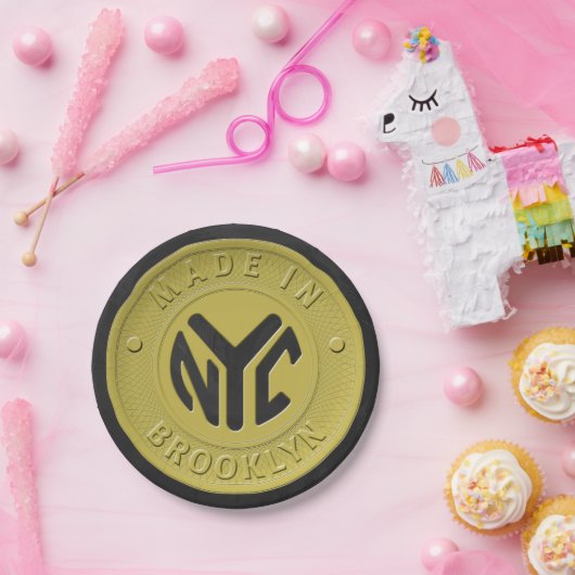 Brooklyn Subway Token Papieren Bordje (Feest)
