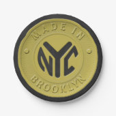Brooklyn Subway Token Papieren Bordje (Voorkant)