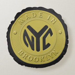 Brooklyn Subway Token Rond Kussen