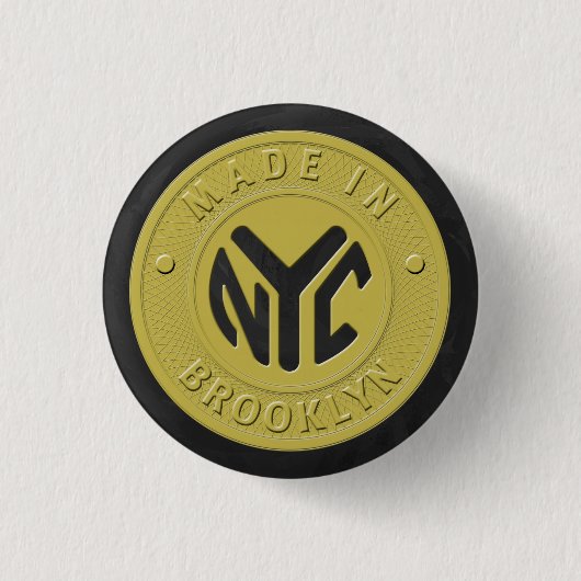 Brooklyn Subway Token Ronde Button 3,2 Cm (Voorkant)