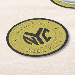 Brooklyn Subway Token Ronde Kartonnen Onderzetter