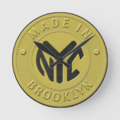 Brooklyn Subway Token Ronde Klok (Voorkant)