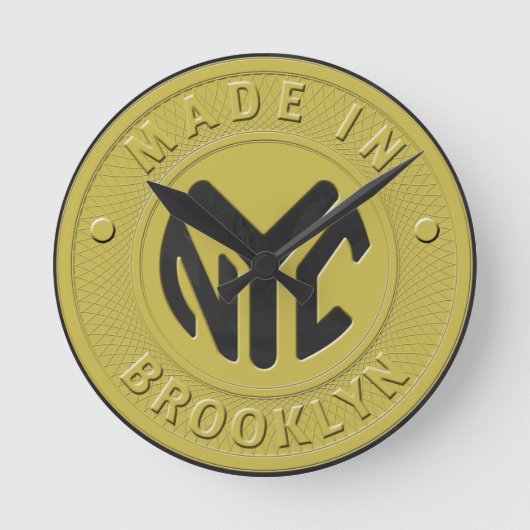 Brooklyn Subway Token Ronde Klok (Voorkant)