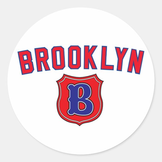 Brooklyn Throwback Ronde Sticker (Voorkant)