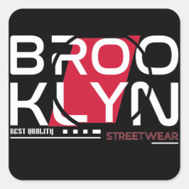 Brooklyn Urban Streetkleding Art Vierkante Sticker