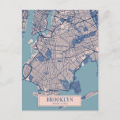 Brooklyn Verenigde Staten Winderige Stad Kaart Rei (Voorkant)