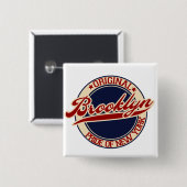 Brooklyn Vierkante Button 5,1 Cm (Voorkant /achterkant)