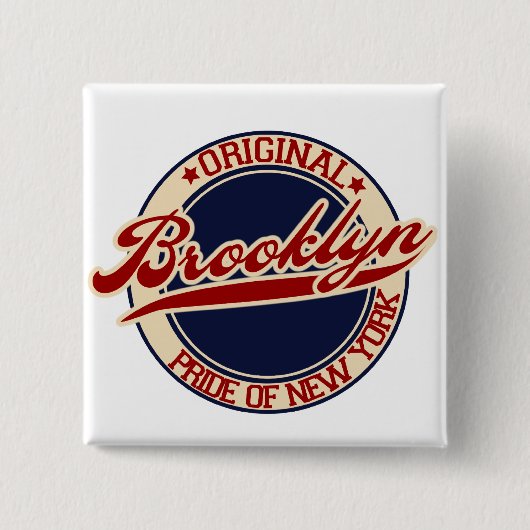 Brooklyn Vierkante Button 5,1 Cm (Voorkant)