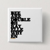 BROOKLYN VIERKANTE BUTTON 5,1 CM (Voorkant)