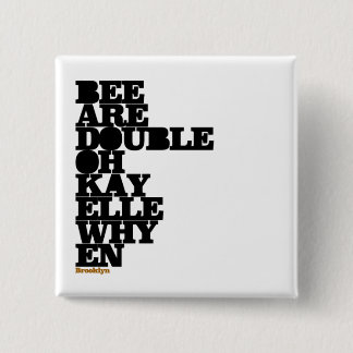 BROOKLYN VIERKANTE BUTTON 5,1 CM