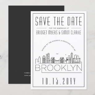 Brooklyn Wedding   De gestileerde Veldlijn sparen  Kaart