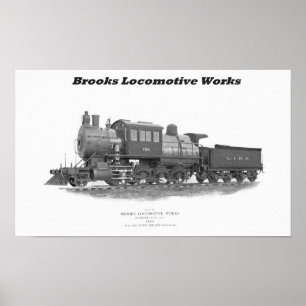 Brooks Camelback Locomotive, Long Island Railroad Poster