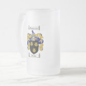 BROOKS FAMILIE CREST - BROOKCOAT VAN WAPENS MATGLAS BIERPUL (Voorkant links)