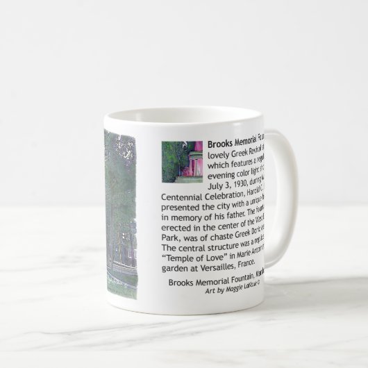 Brooks Memorial Fountain Coffee Mok, Marshall Mich Koffiemok (Voorkant rechts)