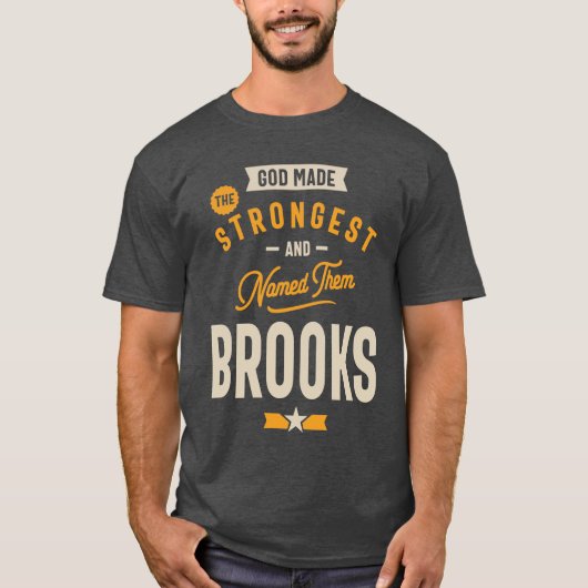 Brooks Persoonlijke naam Birthday Gift T-shirt (Voorkant)