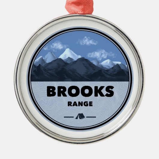 Brooks Range Alaska Kamperen Metalen Ornament (Voorkant)