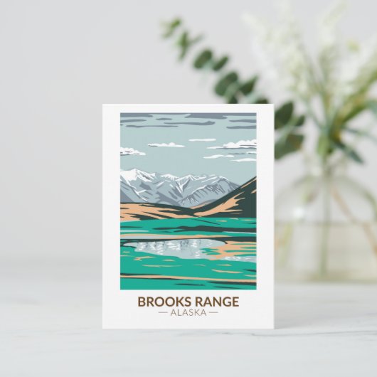 Brooks Range Mountains Alaska Vintage Briefkaart (Staand voorkant)