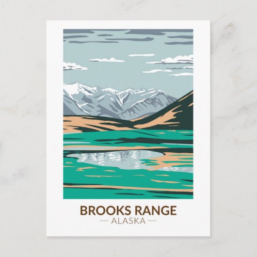 Brooks Range Mountains Alaska Vintage Briefkaart (Voorkant)
