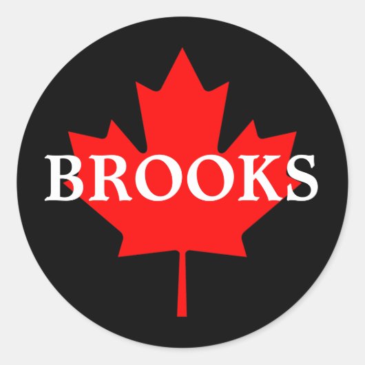 BROOKS RONDE STICKER (Voorkant)