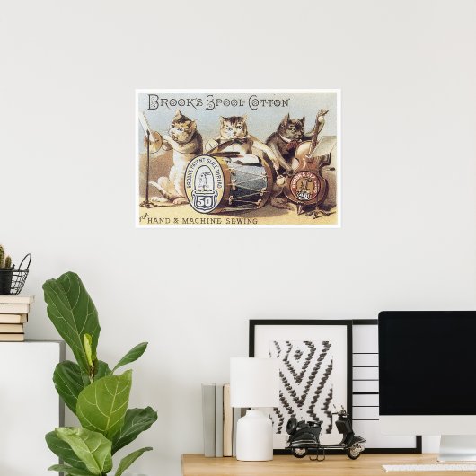 Brooks Spool Cotton Poster (Thuiskantoor)