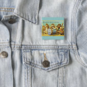 Brooks Spool Cotton Vierkante Button 5,1 Cm (In situ)