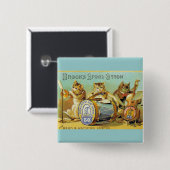 Brooks Spool Cotton Vierkante Button 5,1 Cm (Voorkant /achterkant)