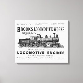 Brooks Steam Locomotive Works 1890 Canvas Afdruk