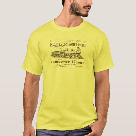 Brooks Steam Locomotive Works 1890 T-shirt (Voorkant)