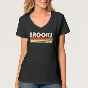 Brooks Surname Retro  80-90-jarige Reun T-shirt