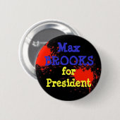 Brooks voor President! Ronde Button 5,7 Cm (Voorkant /achterkant)