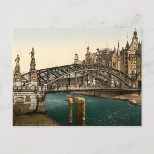 Brooksbrucke Bridge, Hamburg, Duitsland Briefkaart