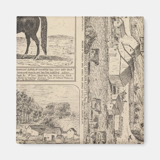 Brookside Dairy Boerderij Magneet (Voorkant)